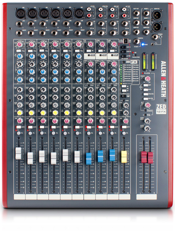 Mixer Analogico Allen&Heat Zed 12Fx NOLEGGIO Mixer Analogico Allen&Heat Zed 12Fx